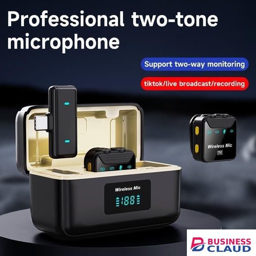 SX23 Wireless Lavalier Microphone for Phone, Camera & Laptop Clear Audio with Interview Mode