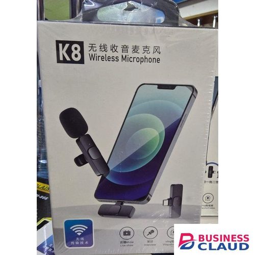 K8 Wireless Lavalier Lapel Microphone for Short Video, TikTok, YouTube, and Livestream