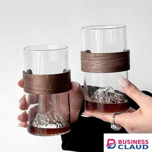 365ml mountain view glass cup for Coffee tea,water, smoothie cup