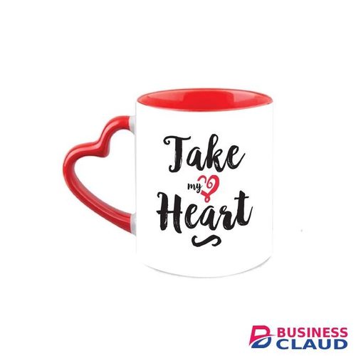 Ceramic TAKE MY HEART VALENTINES DAY GIFT MUG( Valentines gift mug present for love and apreciation) MAGIC MUG, TWO TONE MUG AND LOVE HANDLE MUG GIFT