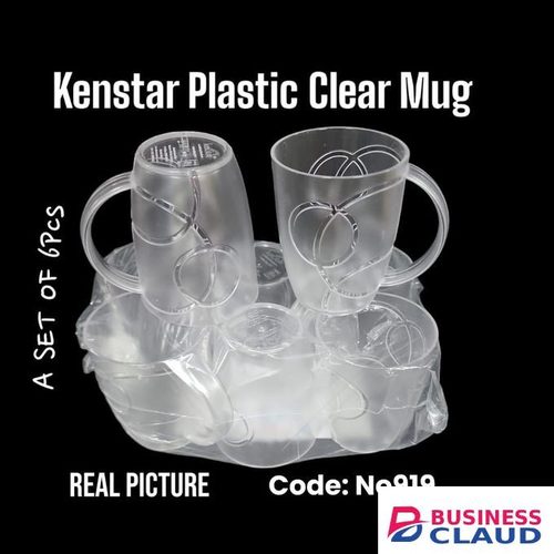 Kenstar Plastic Clear Mug 500ml 6pcs