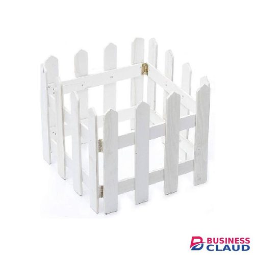 160*30cm Wooden Fence White