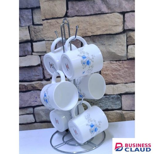 Luminarc Flowered Cofee / Tea Mugs 300ml 6pcs
