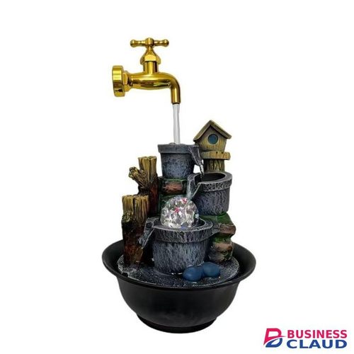 Multifunction indoor tabletop water fountain with LED lights