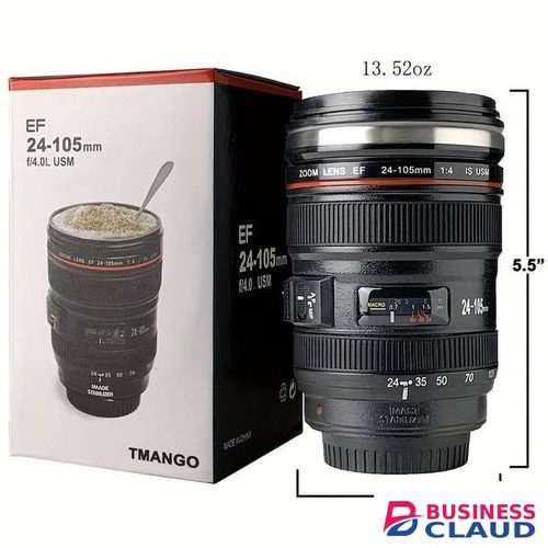 Camera Lens Mug, 450ml Stainless Steel Cup, Travel Magic Mug n, Gift for Men Women Boyfriend Girlfriend Teenage Photographers Father’s Day Dad Husband Son Boys