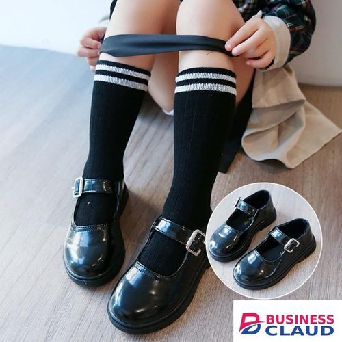 Mary Jane" Black Patent School Shoes