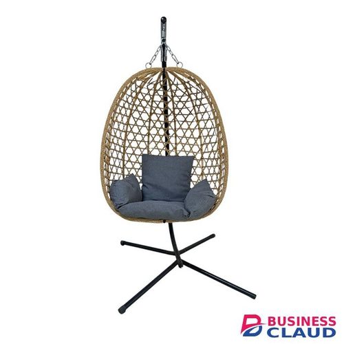 One-seater outdoor hanging hammock or egg chair