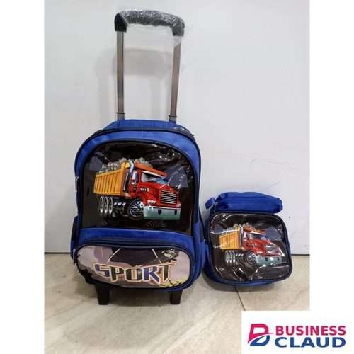 Dump truck-themed 3-in-1 school bag set