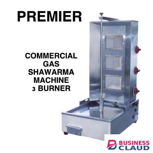 Premier Commercial Gas Shawarma Machine with 3 burners