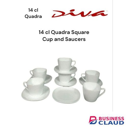 14 cl Quadra Square Coffee Cup per box 6 sets in box