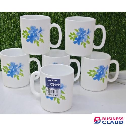 Luminarc Elegant Blue Flowered Mugs – 300ml