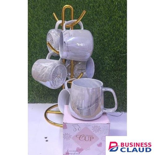 Ceramic 6pc gift mug cup Grey colour