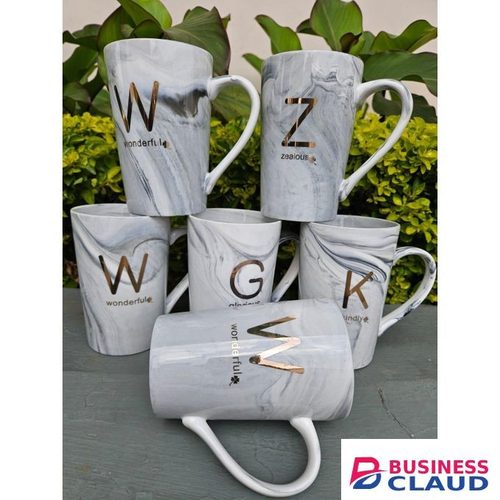 Ceramics 6 pc mug long grey