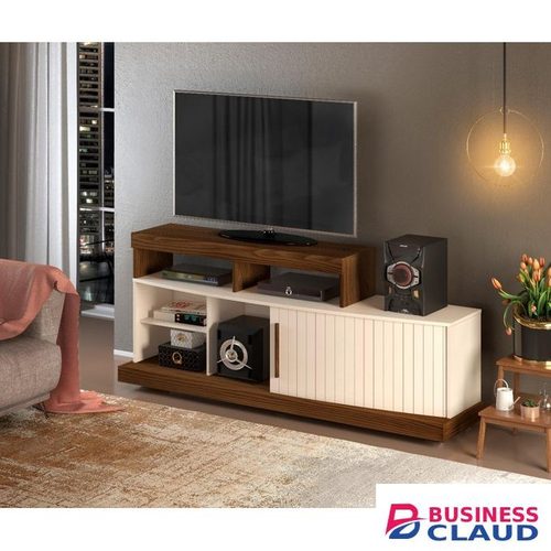 DJ Moveis TV Stand for 50' TV-Marroquim/Cream White