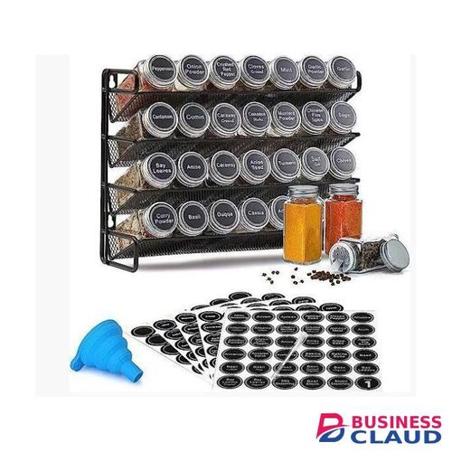 4 layer rack with 28pcs bottles with labels and white pen
