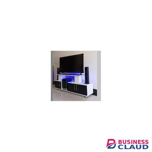 Modern 4-Feet LED Entertainment TV Stand – Durable MDF Storage Cabinet with Shelves