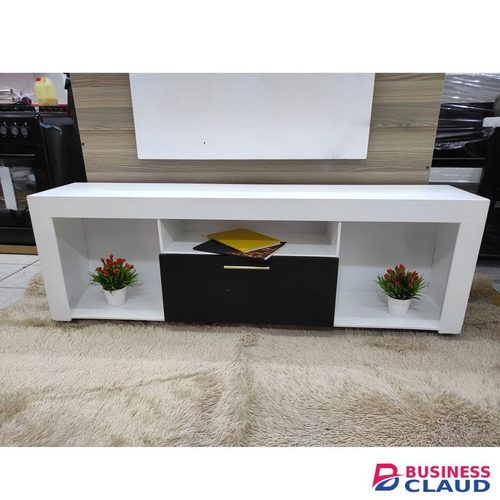 Modern Wooden TV Stand 5ft - White & Black