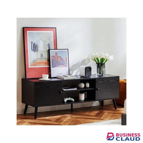 ROMAN (ALL BLACK) Wooden TV Stands 5FT