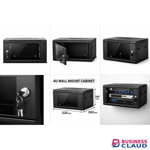 Secom 4U SERVER RACK CABINET 530 X 300 X 240 MM WALL MOUNT NETWORK CABINET