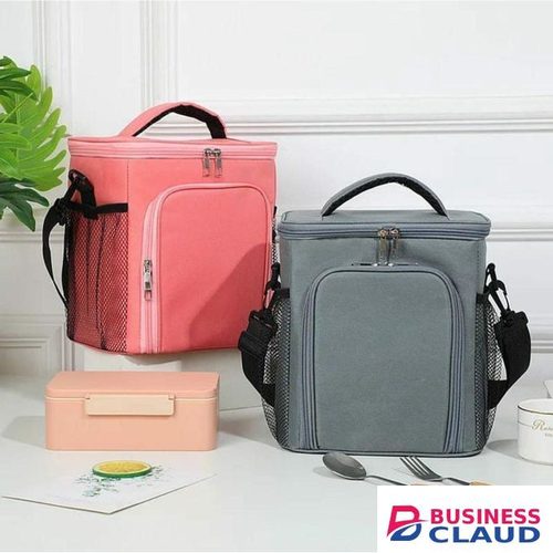Premium 2-Compartment Insulated Lunch Bag - Large Capacity Thermal Cooler Bag with Adjustable Strap