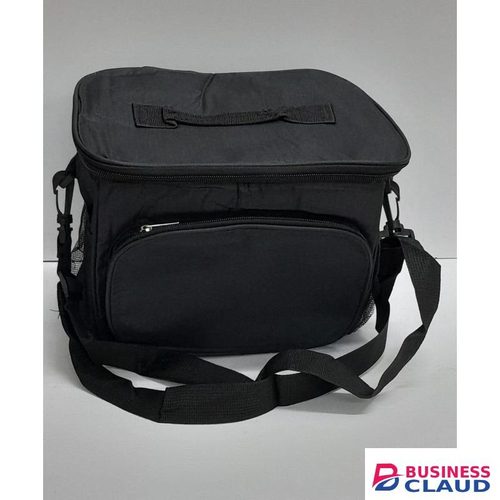 Side Pocket 2layer Large Capacity Insulated Food Lunch Bag- BLACK