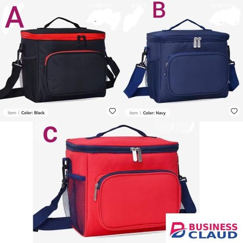High Capacity Insulated Lunch Bag for Office & Travel, Portable Thermal Cooler Tote with Adjustable Shoulder Strap
