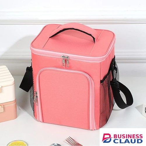 Large capacity insulated thermal 2 compartment lunch bag