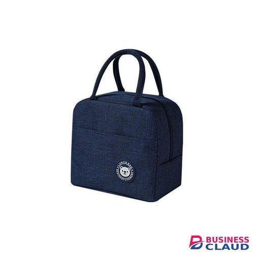 Portable Canvas Lunch Bag Thermal Insulation Bag - Navy