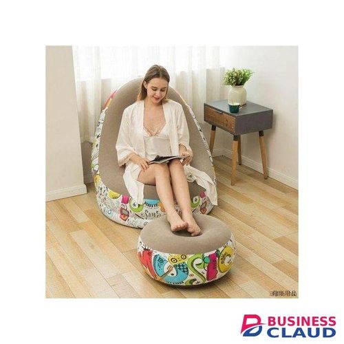 Inflatable Deluxe Lounge Seat / Inflatable seat with Foot rest & Free Pump (2pcs Sets)*