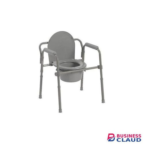 Adjustable Portable Commode Chair with Detachable Bucket