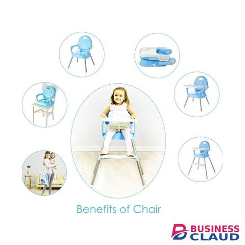 Baby High Chair For Toddlers Kids Dining Chair Convert To Booster Seat With Removable Tray, 3-in-1 Adjustable Portable Children Feeding Chair