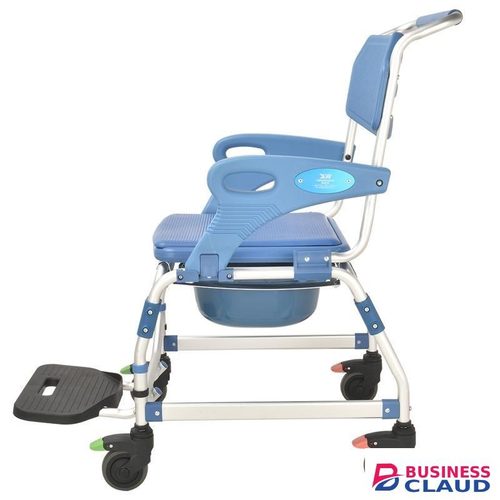 Aluminum Commode Chair with EVA Seat and 4” Casters