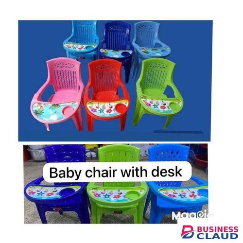 Complast Plastic Baby Chair For Feeding, Kids Study Table Chair With High Backrest