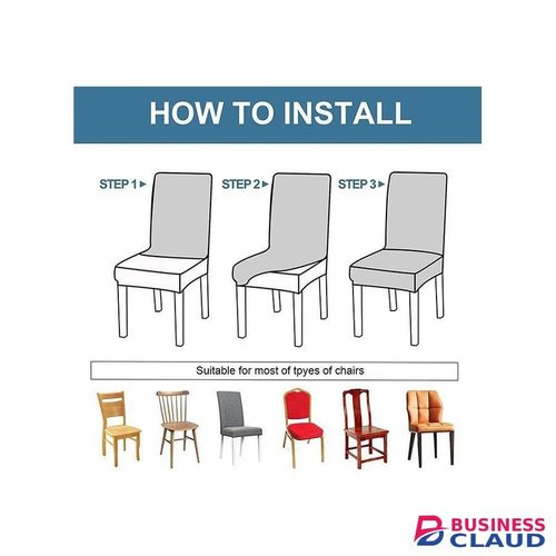 TodyJeyHo 6 PCS Waterproof Chair Covers for Dining Room, Stretch Jacquard Dining Chair Slipcovers, Removable Washable Chair Protector for Kitchen, Hotel, Restaurant, Beige