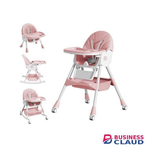 3 in 1 Baby High Chair for Kids Baby Chair for Feeding with 2 Height Adjustable & Foldable, Toddler Booster Seat with Food Tray & Belt Kids High Chair for Baby 6 Months to 3 Years