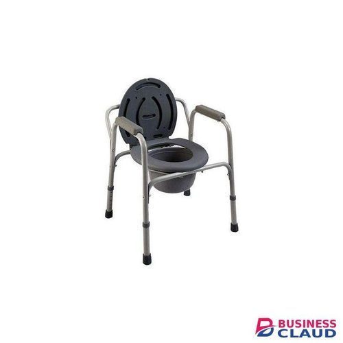 Seat Folding Steel Commode Chair With Arm Rests