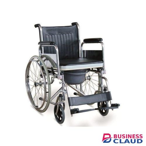 SunPower Commode Wheel-chair With Armrests and Footrests