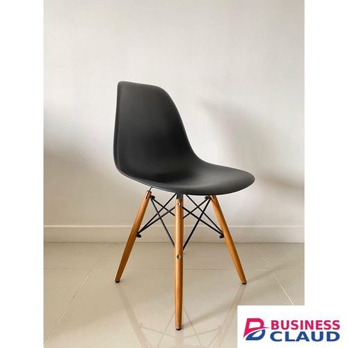 Eames QUALITY Chair – BLACK, Heavy-Duty, Modern Design, Suitable for Home & Office