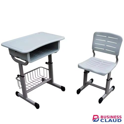 Height Adjustable Plastic Seat School Desk and Chair