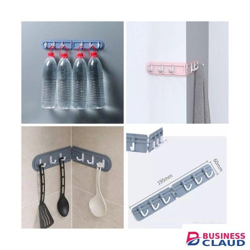 Kitchen/Bathroom Creative Corner 6 Hook Flexible Hanger & Strong