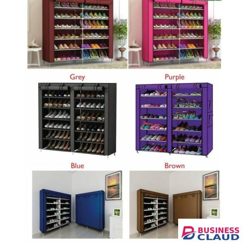 36 Pairs Double Dust Proof Column Shoe Rack