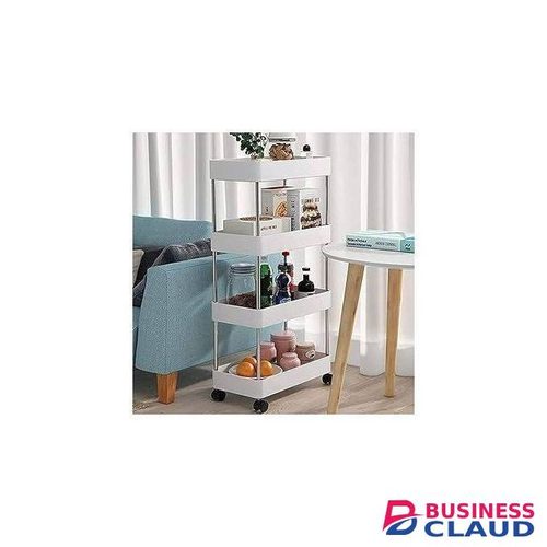 Classy 4-Tier Rolling Multifunctional Hard Plastic Trolley Rack