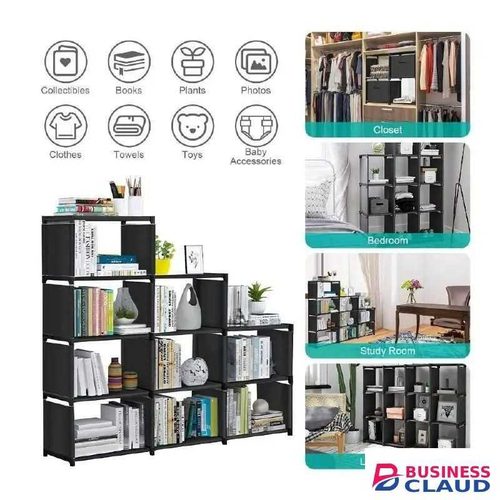 Smartraha life RahaLife 9 Cube Multifunctional Storage Shelf and Bookcase - Modular Metal Organizer Rack for Books Clothes Shoes Toys Easy Assembly