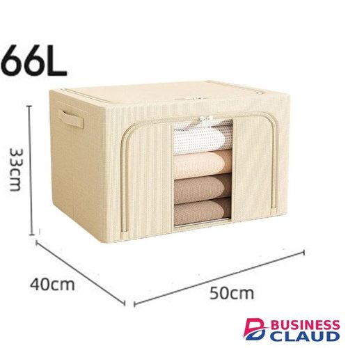 Storage Box With Steel Frame For Closet Organization - 50 X 40 X 33CM