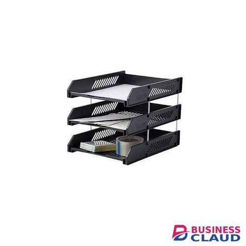 3 Tier Foldable Tray Desk Organizer File Tray, Office Files, Letter Tray, Magazine Holder Rack, Document Tray, for Home Study Room, Stationery