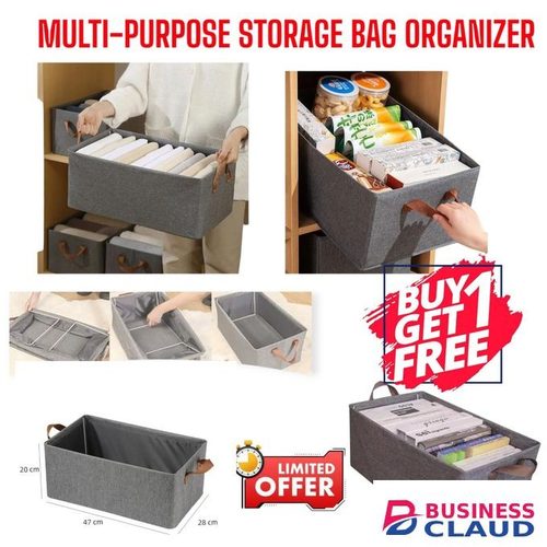Multipurpose Foldable Storage Box Organizer – 47 x 28 x 20 cm