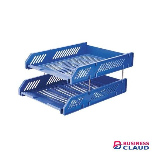 2 Tier Foldable Tray Desk Organizer File Tray, Office Files, Letter Tray, Magazine Holder Rack, Document Tray, for Home Study Room, Stationery