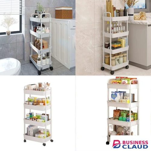 Classy 4 layer trolley ( multi purpose used in the kitchen,bedroom and bathroom as a storage rack