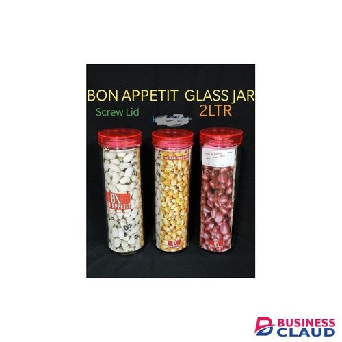 Bon Appetit Glass Pasta Jars 2L Spaghetti Jar With Lid Airtight Food Storage Containers for Kitchen Storage of Sweet potato Cookie Biscuit Pickling Coffee Beans