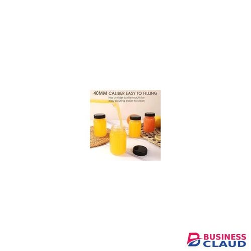 6-Piece Ginger Shot Glass Bottle Set, Mini Wellness Shot Jars with Lids, Small Glass Juice Bottles with Funnel & Brush